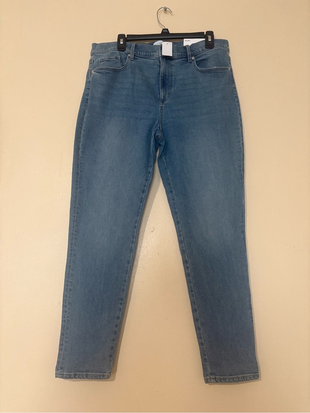 LOFT Skinny Jeans in Mid Wash Blue Denim